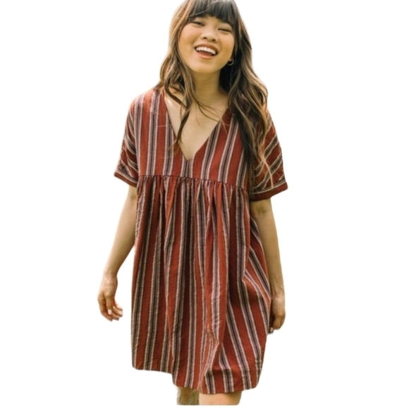 shop the mint Dresses & Skirts - Shop The Mint Striped Babydoll Dress/Tunic